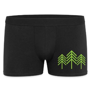 Arbres Symbole Forêt Minimalisme Icône verte - Boxer Homme - noir - Devant