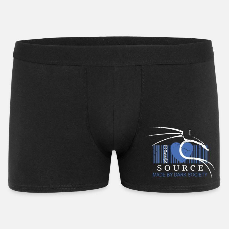 I Love Open Source Software - Männer Boxer Shorts - Schwarz