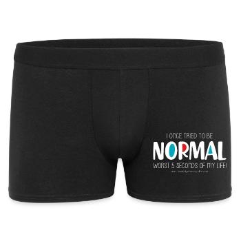 Une fois, j’ai essayé d’être normal (sombre) - Boxer Homme - noir - Devant