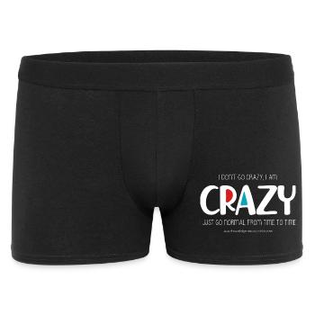 Ich werde nicht verrückt (dunkel) - Männer Boxer Shorts - Schwarz - Vorne