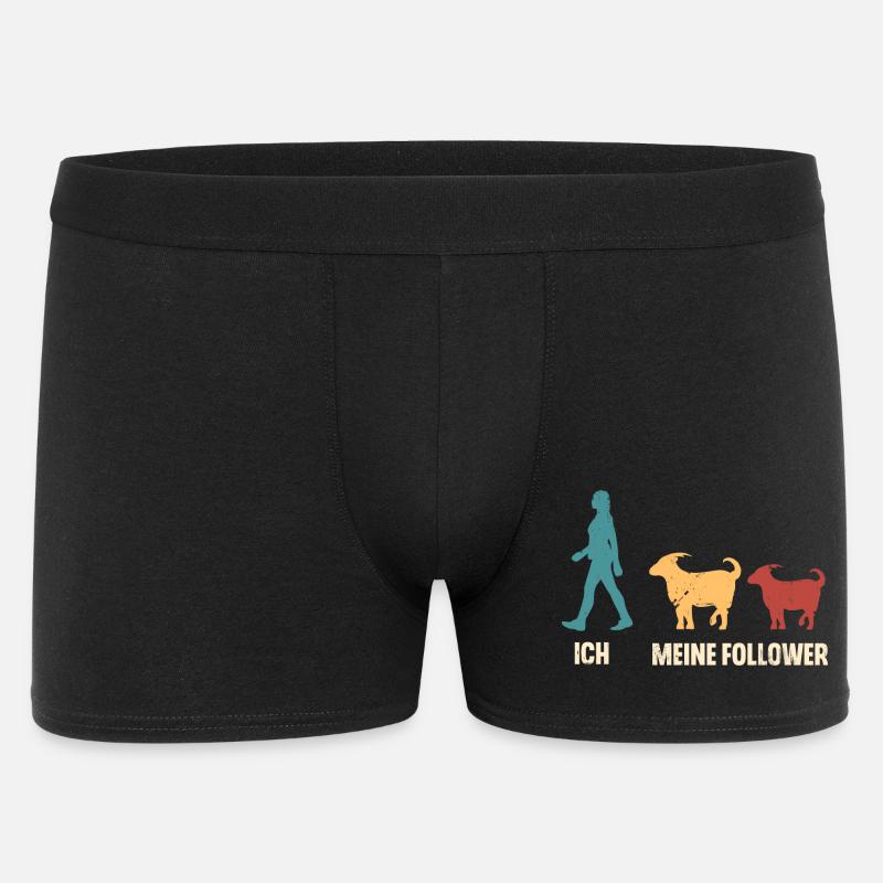 Ziege Hirte Ziegen - Männer Boxer Shorts - Schwarz