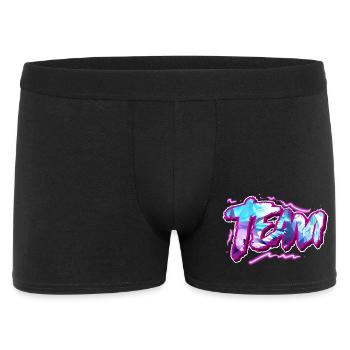 Team - Männer Boxer Shorts - Schwarz - Vorne