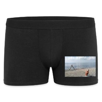 Corde marine sur la mer - Boxer Homme - noir - Devant
