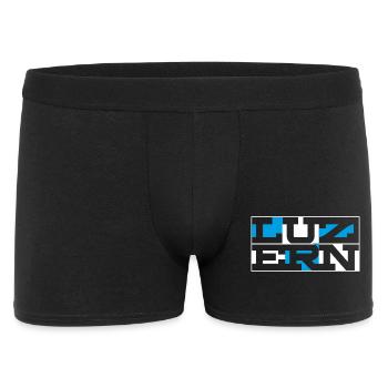 Luzern Geometric Wordmark - Männer Boxer Shorts - Schwarz - Vorne