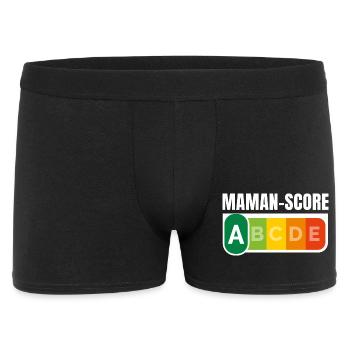 MAMAN-SCORE - Humour Maman - Boxer Homme - noir - Devant