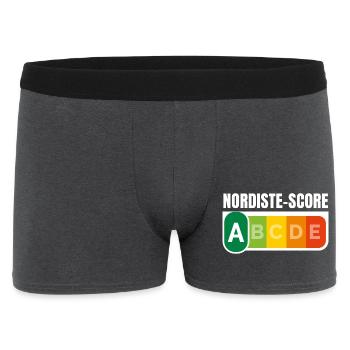 NORDISTE SCORE - Humour noir - Boxer Homme - charbon - Devant