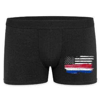 Grunge Flag Brushstroke Americana - Men's Boxer Shorts - black - Front