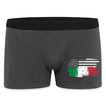 Sterne und Tricolore-Fusion - Männer Boxer Shorts - Anthrazit - Vorne
