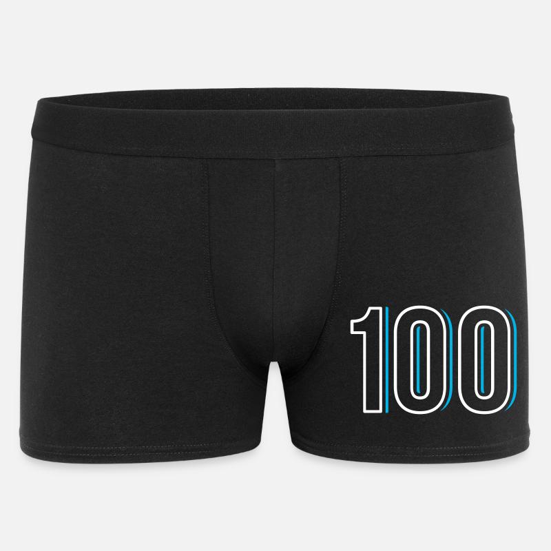 Numéro 100 - Cent - cent - Boxer Homme - noir