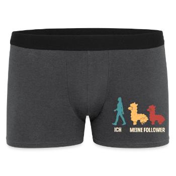 Ich Meine Follower Alpaka - Männer Boxer Shorts - Anthrazit - Vorne