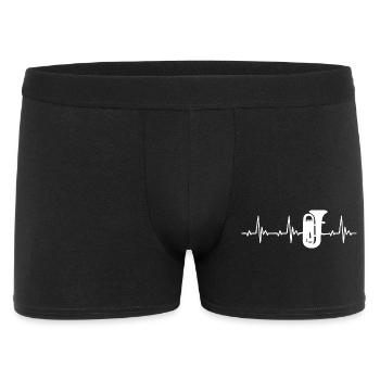 Tuba Heartbeat avec Tuba Player Heartbeat - Boxer Homme - noir - Devant
