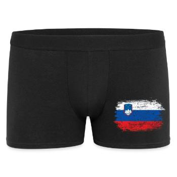 Slovenia Flag Brush Art - Men's Boxer Shorts - black - Front