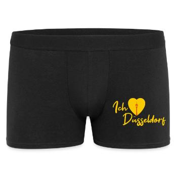 Ich liebe Düsseldorf - Schriftzug - Männer Boxer Shorts - Schwarz - Vorne