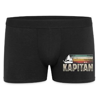 Kapitän Retro Vintage - Männer Boxer Shorts - Schwarz - Vorne