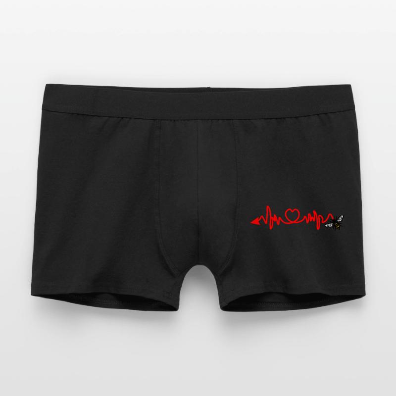 Cardio-Herzfrequenz, Biene mit Stachel oder Pfeil Männer Boxer Shorts
