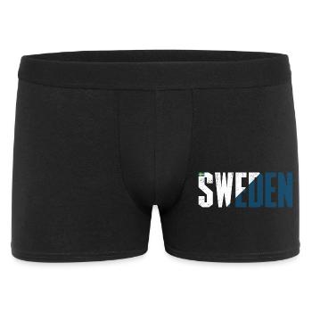 Sweden Bold Flag Typography - Men's Boxer Shorts - black - Front