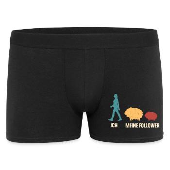 Ich Meine Follower Schaf Schafe - Männer Boxer Shorts - Schwarz - Vorne
