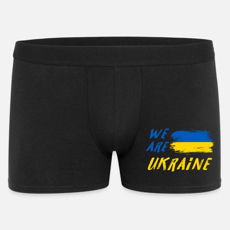 Wir sind Ukraine - Männer Boxer Shorts - Schwarz