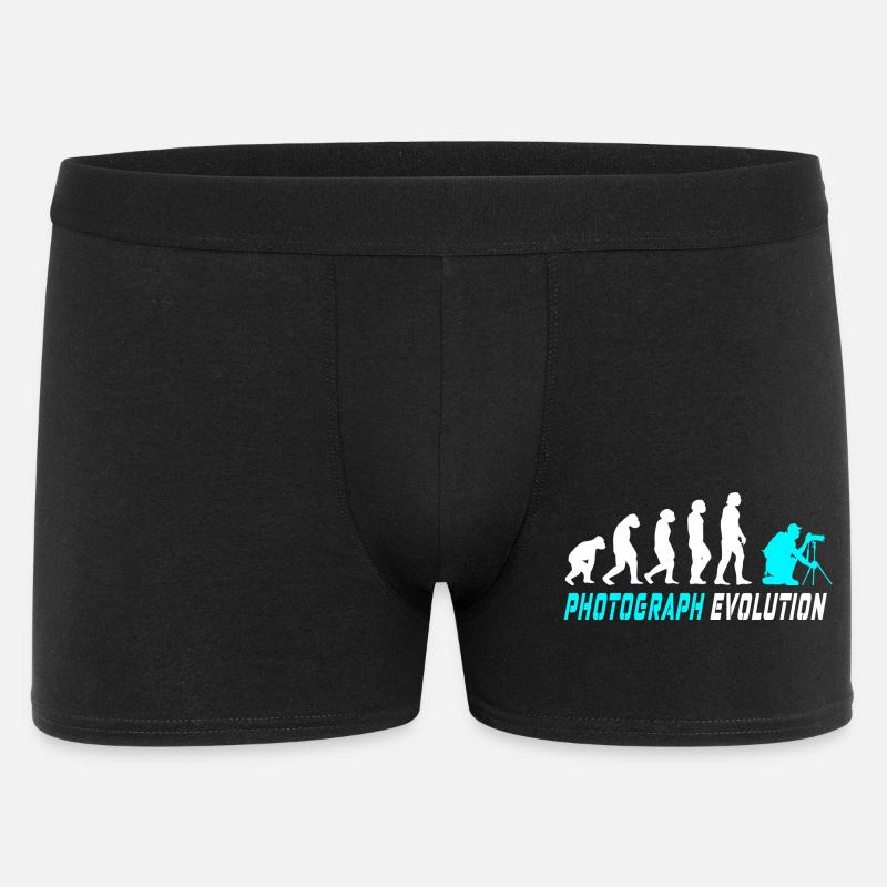 Fotograf Evolution - Männer Boxer Shorts - Schwarz