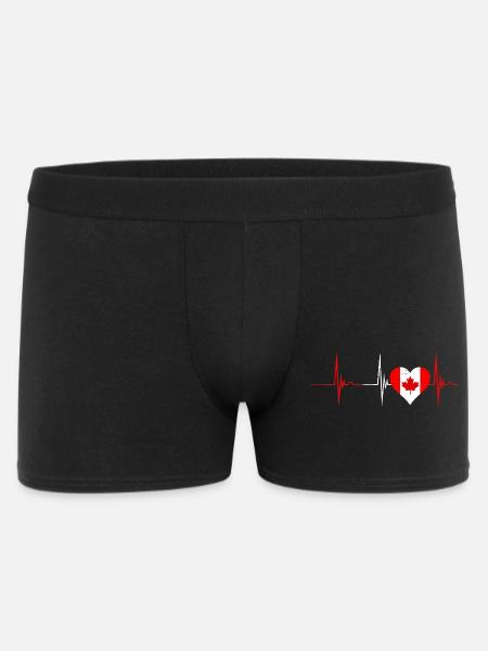 Canada Heartbeat - Men's Boxer Shorts - black