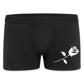Eine Rose - Männer Boxer Shorts - Schwarz - Vorne