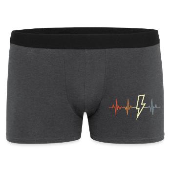 Vintage Electrician HeartLine - Men's Boxer Shorts - charcoal grey - Front
