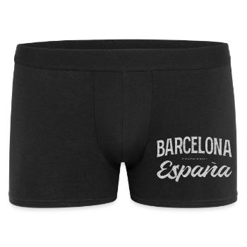 Barcelona Espana Script Design - Männer Boxer Shorts - Schwarz - Vorne