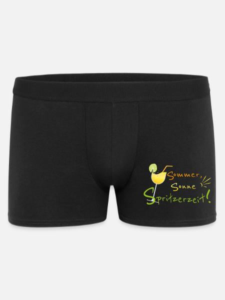Sommer, Sonne, Spritzerzeit! Weinglas - Männer Boxer Shorts - Schwarz