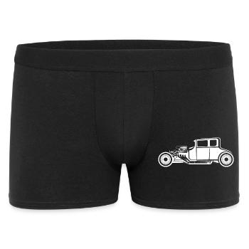 Icône Hot Rod Illustration de voiture ancienne icône graphique - Boxer Homme - noir - Devant