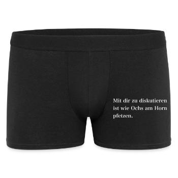 IMG 7285 - Männer Boxer Shorts - Schwarz - Vorne