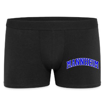 Mannheim Lettering Blue White - Men's Boxer Shorts - black - Front