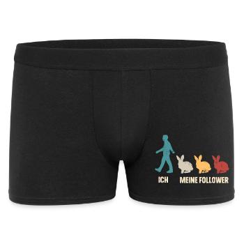 Ich Meine Follower Hase Kaninchen - Männer Boxer Shorts - Schwarz - Vorne