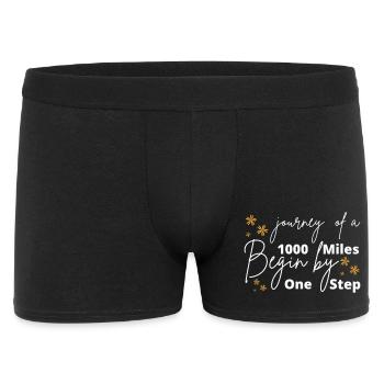 A journey of a thousand miles begins with a single step - Men's Boxer Shorts - black - Front