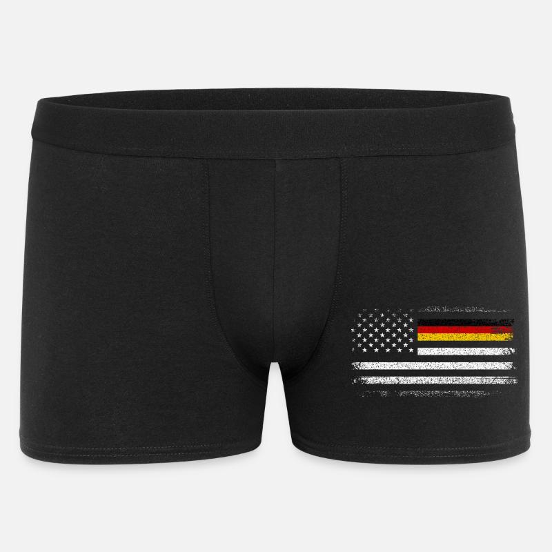 Distressed US German Flag Blend - Men's Boxer Shorts - black