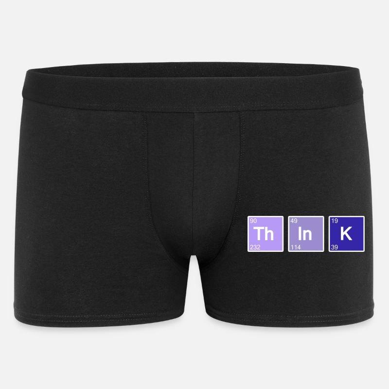 Think (blau) - Männer Boxer Shorts - Schwarz