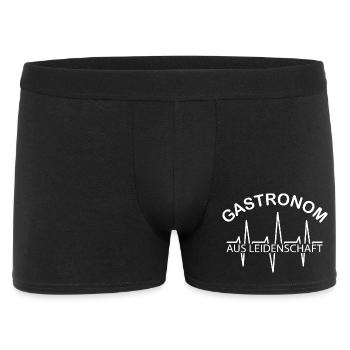 Gastronom aus Leidenschaft Puls Herzschlag - Männer Boxer Shorts - Schwarz - Vorne