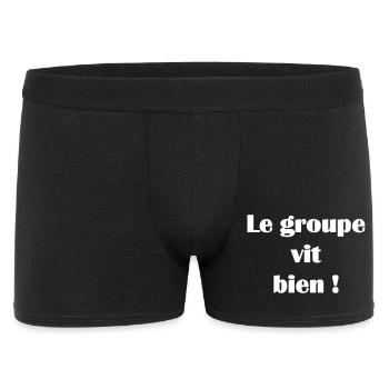 Le groupe vit bien ! - Boxer Homme - noir - Devant
