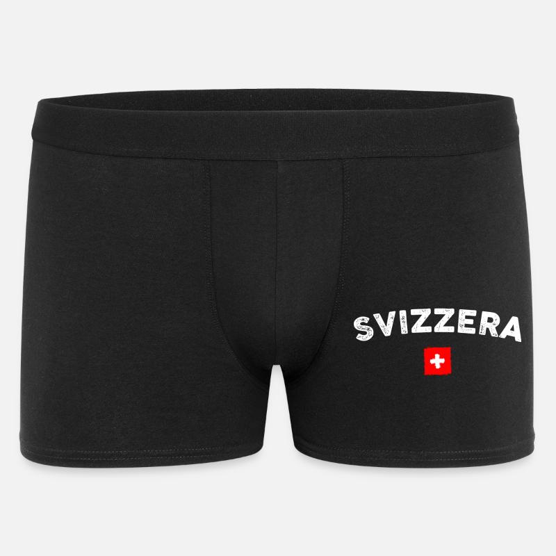 Drapeau de l’emblème de l’arc Svizzera - Boxer Homme - noir