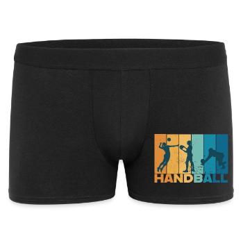 Handball Handballer Vintage Geschenk - Männer Boxer Shorts - Schwarz - Vorne