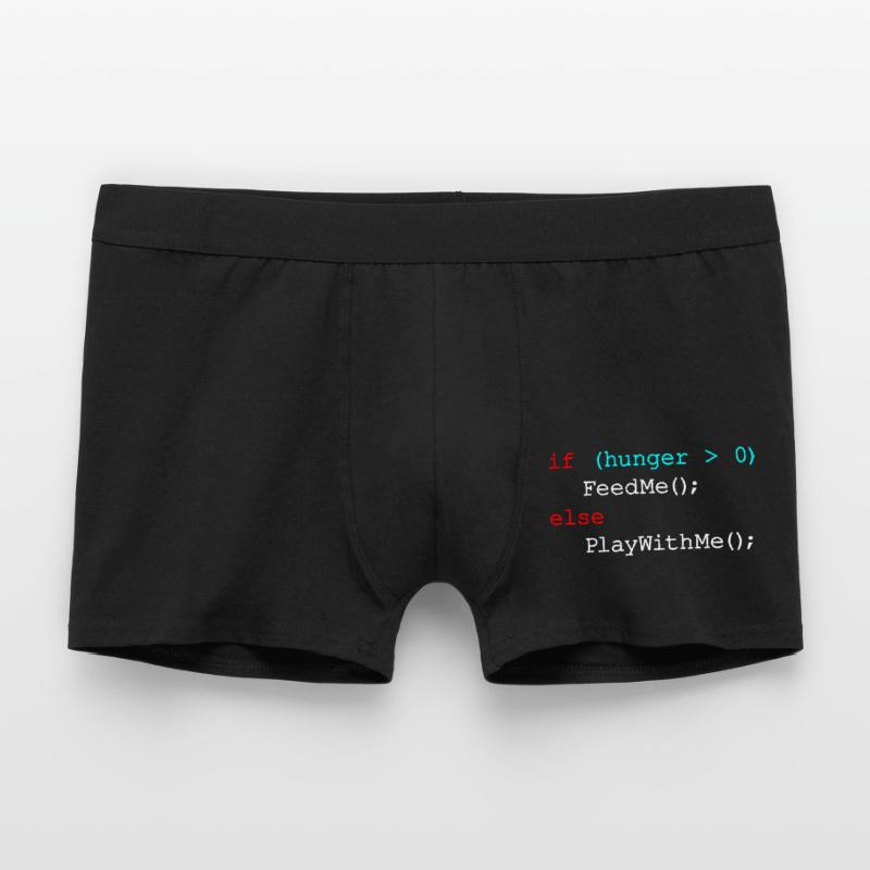 If hunger feed me else play with me - JavaScript Men's Boxer Shorts