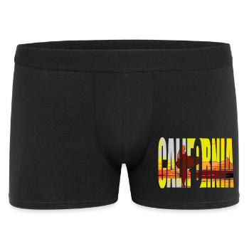 KALIFORNIEN - Männer Boxer Shorts - Schwarz - Vorne