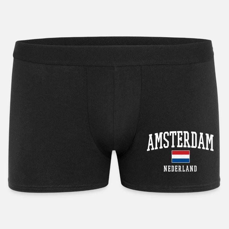 Amsterdam NL Flag Design - Men's Boxer Shorts - black