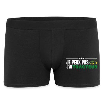 Je Peux Pas J'Ai Tracteur - Boxer Homme - noir - Devant