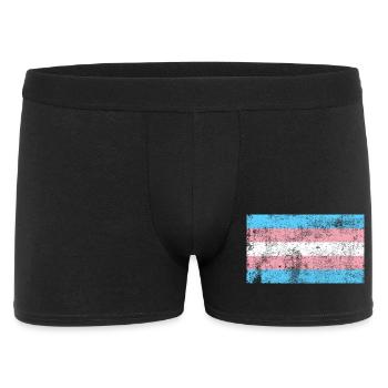 Transgender Flag Grunge Vintage Retro - Men's Boxer Shorts - black - Front