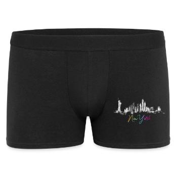 Urban Skyline Watercolor Design New York NYC - Men's Boxer Shorts - black - Front