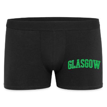 Glasgow College Style Green Block Font - Men's Boxer Shorts - black - Front