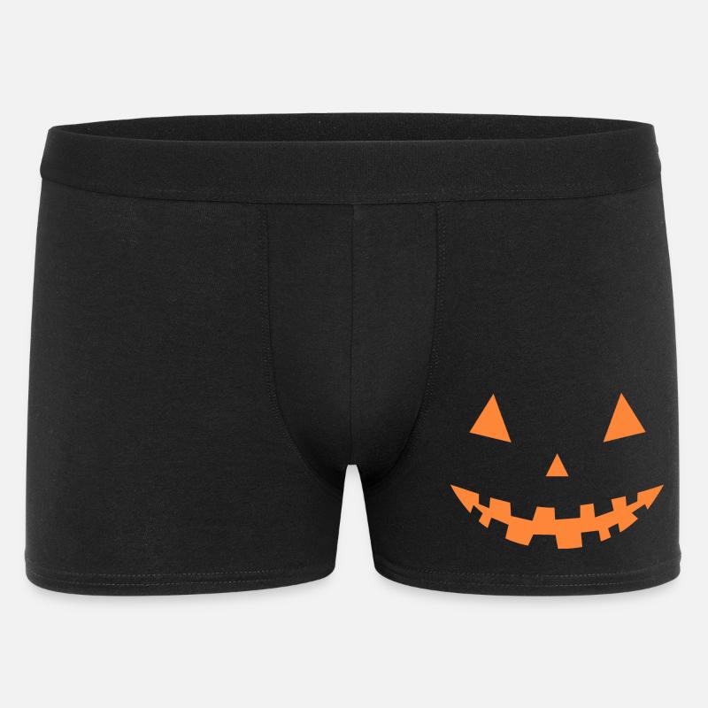 Silhouette Kürbis Jack-o'-Laterne - Männer Boxer Shorts - Schwarz