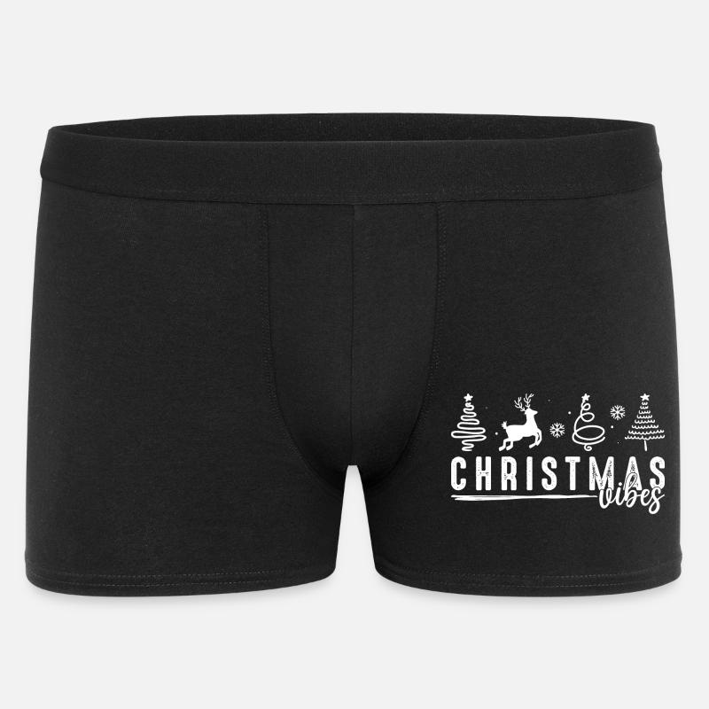 Rentier-Weihnachtsstimmung - Männer Boxer Shorts - Schwarz