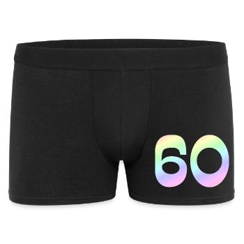 geschenkidee, 60 pastellfarbe - Männer Boxer Shorts - Schwarz - Vorne