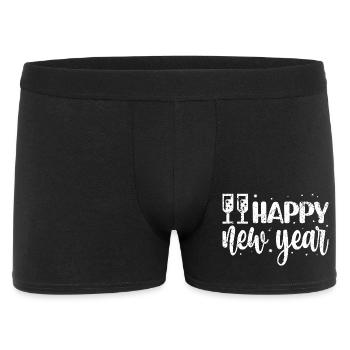 Scénario festif du Nouvel An & Flocons de neige - Boxer Homme - noir - Devant